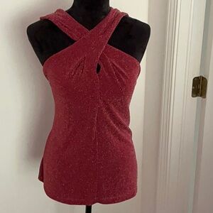 Elegant Red Sleeveless Top